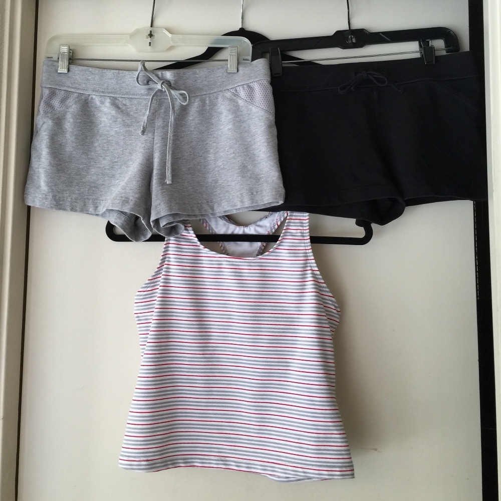 TWO PAIR of Express shorts. Gray & Black